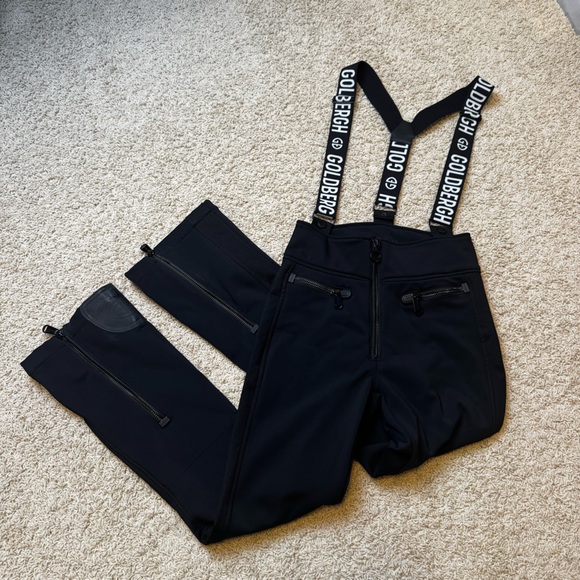 GOLDBERGH WOMEN'S HIGH END SALOPETTE SKI PANTS SKI BIBS BLACK US 8 - Picture 1 of 8